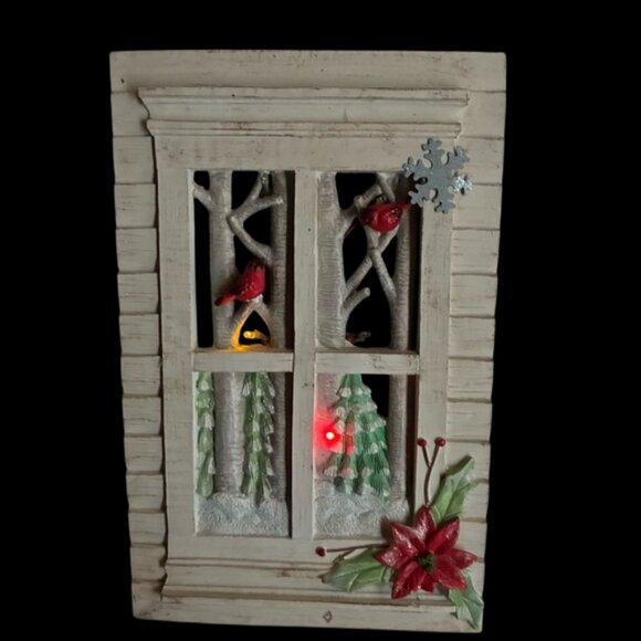 Winter Window Blinking Light Up Wall Hanging Decor - Picture 3 of 11